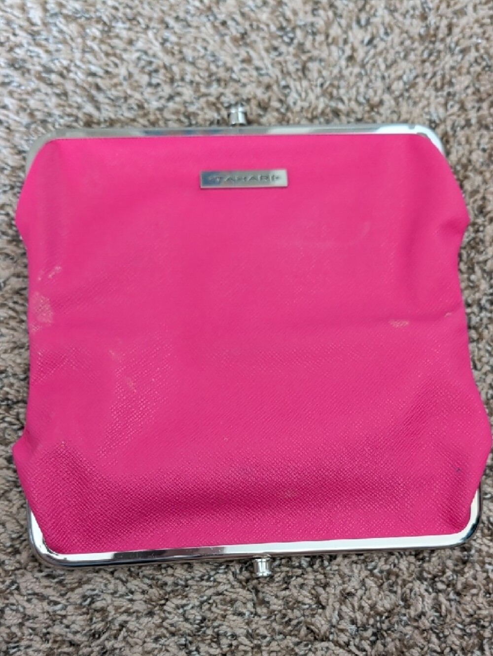 Tahari Pink Frame Clutch Wallet - Picture 2 of 5